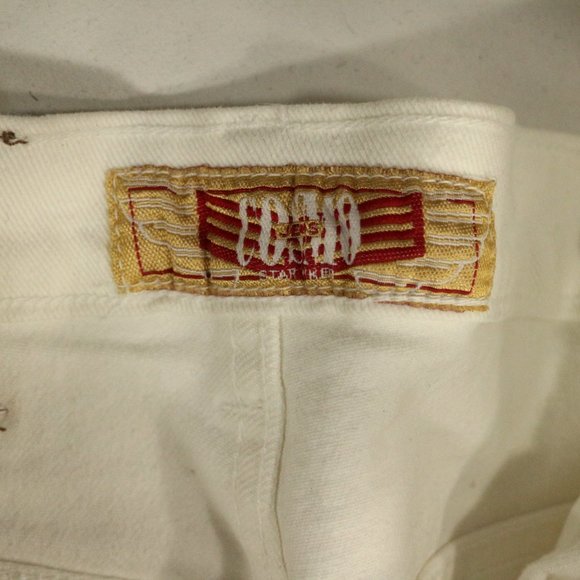 VTG COSMO White Denim Straight Leg Jeans Sz 9/10 - Picture 3 of 15